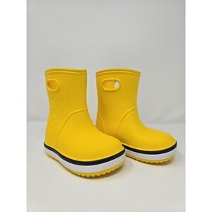 Crocs Kids Handle It Rain Boots Yellow Size C7 – Waterproof Rubber Boots